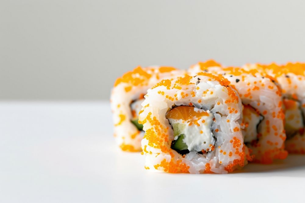 California roll sushi dish food rice.