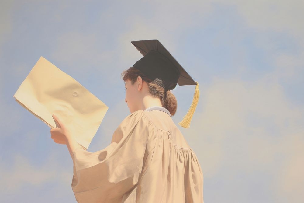 Person holding graduation hat student person architecture.