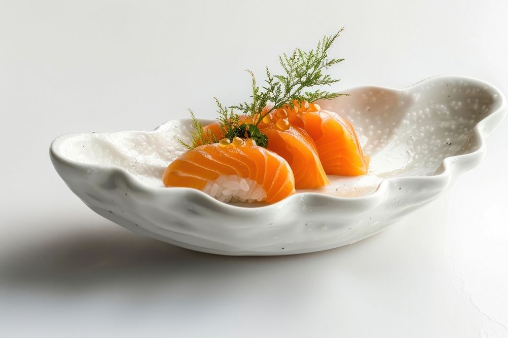 Sake nikiri sushi seafood plate dish.