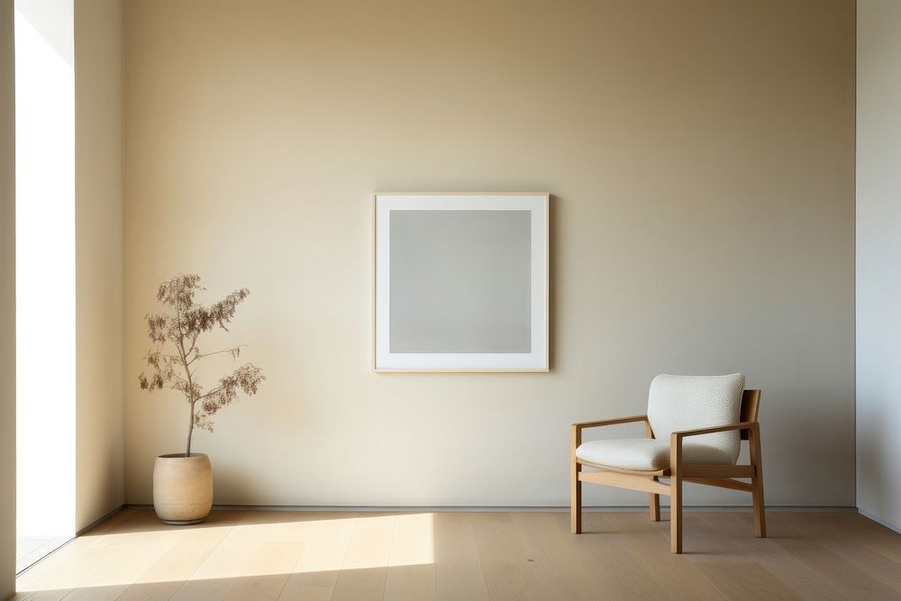 Minimal hallway and chair in corner room architecture furniture.