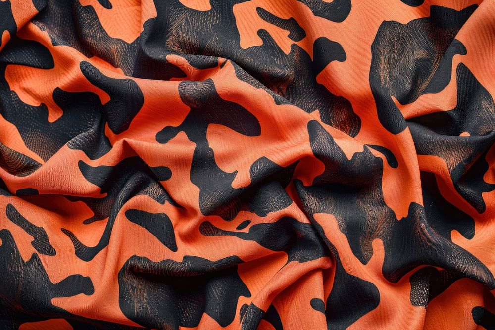 Orange camo printed backgrounds camouflage crumpled.