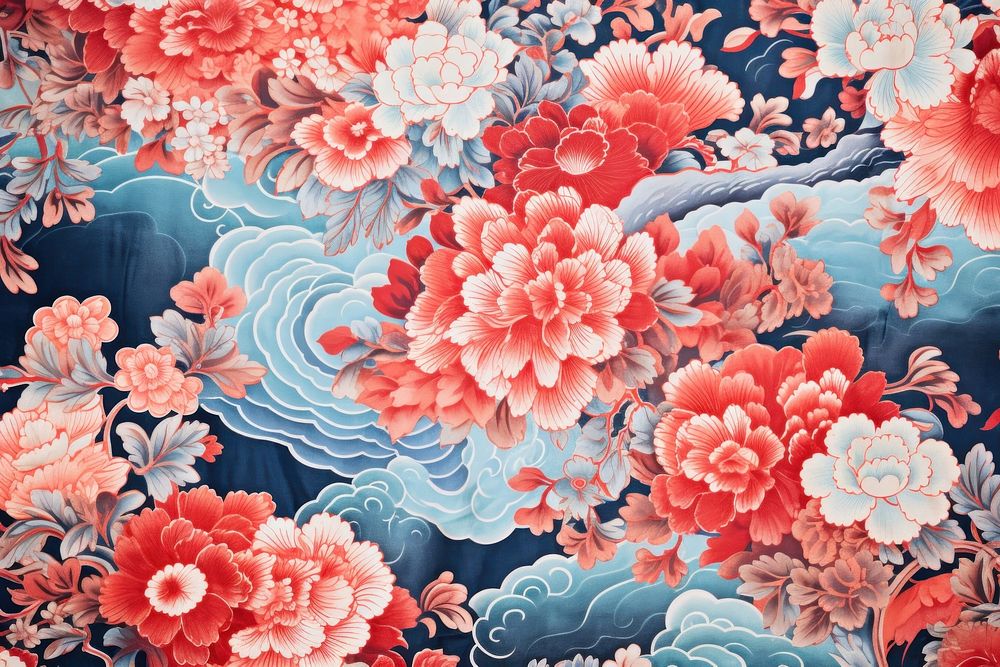 Chinese pattern backgrounds wallpaper flower.