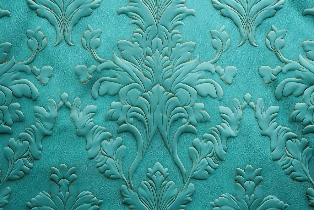 Damask pattern backgrounds turquoise wallpaper.