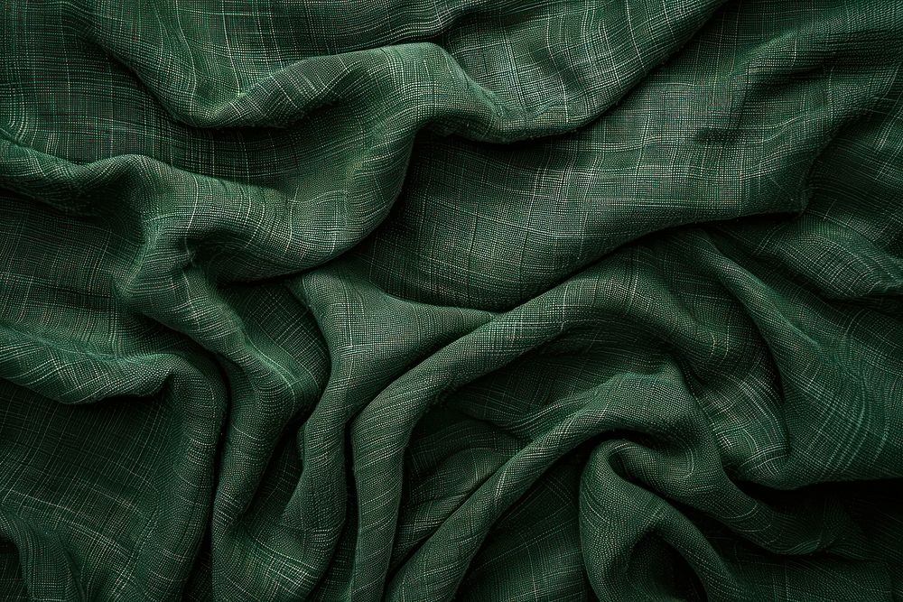 Dark green linen backgrounds textured crumpled.