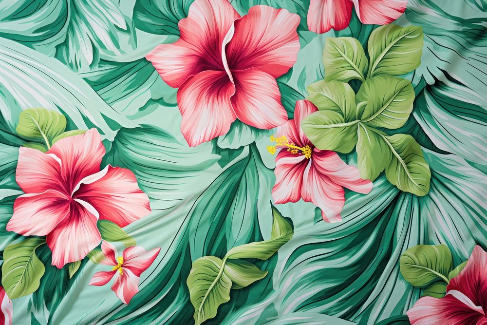 Hawaii backgrounds hibiscus pattern.
