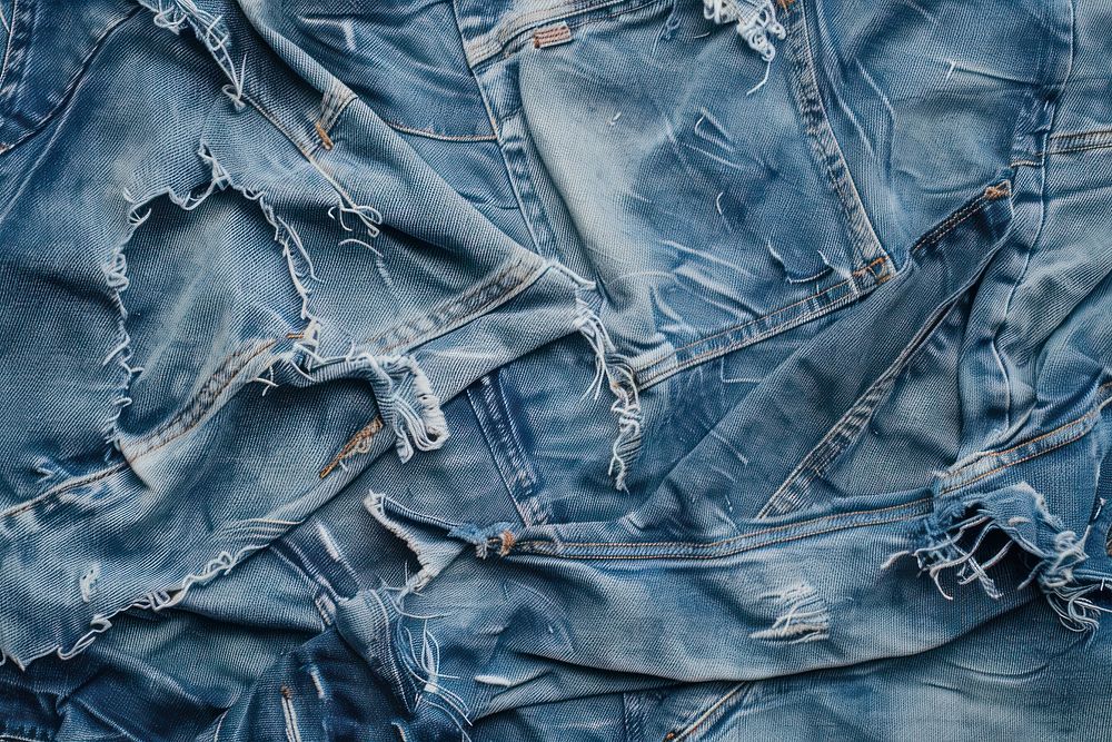 Ripped denim backgrounds jeans material.