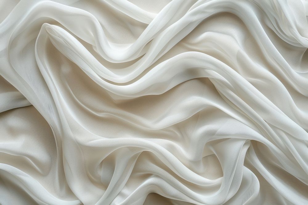 Wave pattern backgrounds white silk.