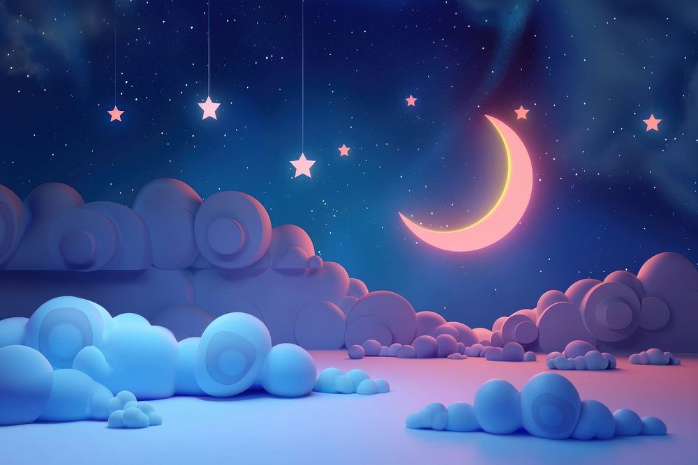 Cute night sky background astronomy nature moon.