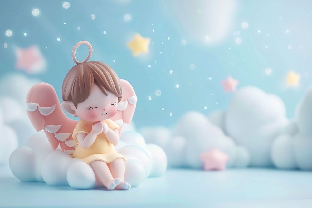 Cute angel background cartoon representation creativity.