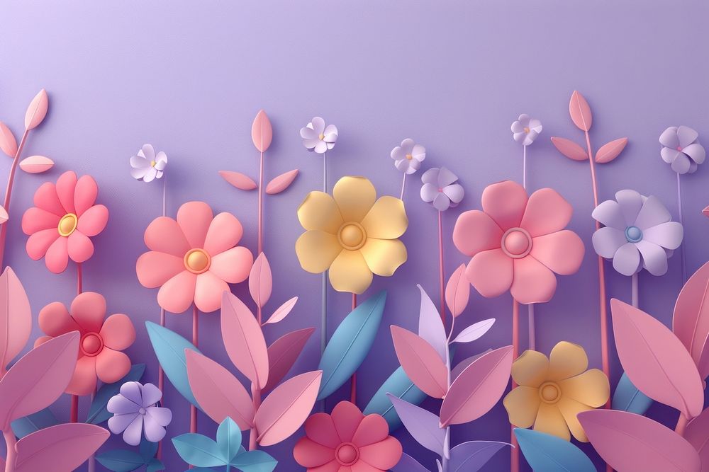 Cute flower background backgrounds pattern purple.