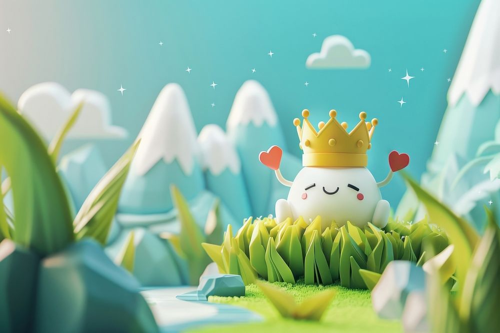 Cute king background cartoon outdoors nature.