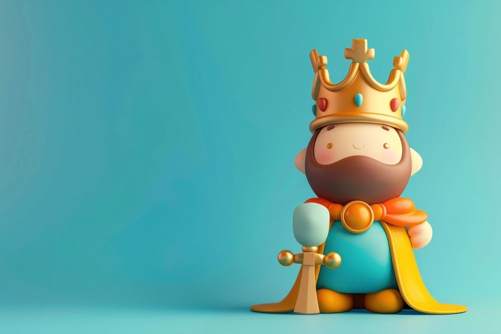 Cute king background cartoon crown representation.