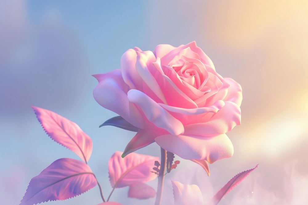 Cute rose background outdoors blossom flower.