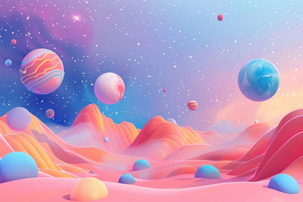 Cute space galaxy background backgrounds outdoors cartoon.