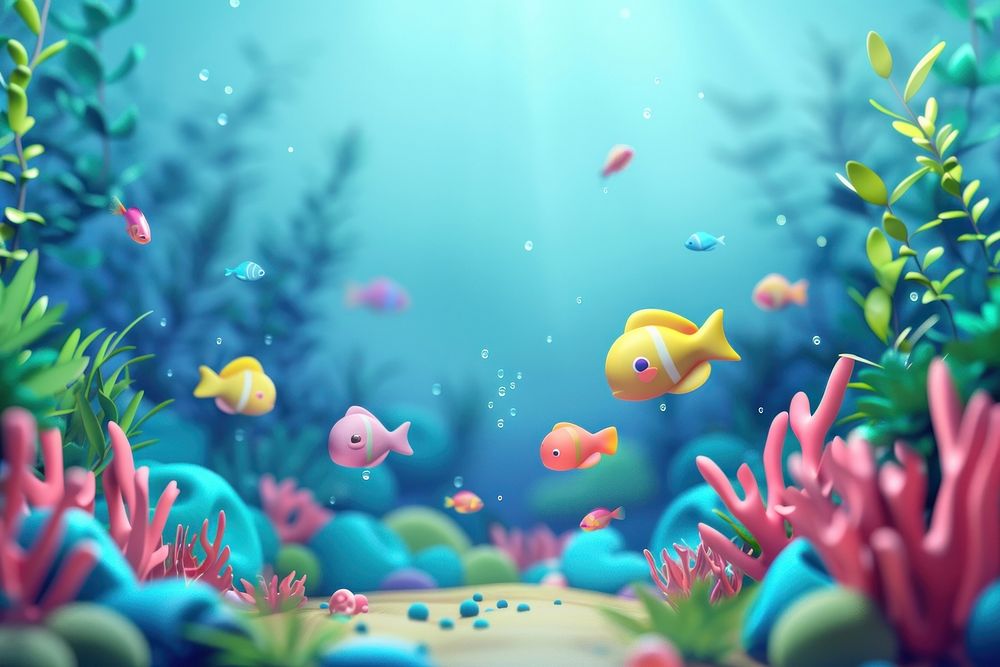 Cute underwater background aquarium outdoors nature.
