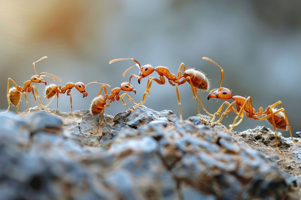 Ants teamwork animal insect invertebrate.