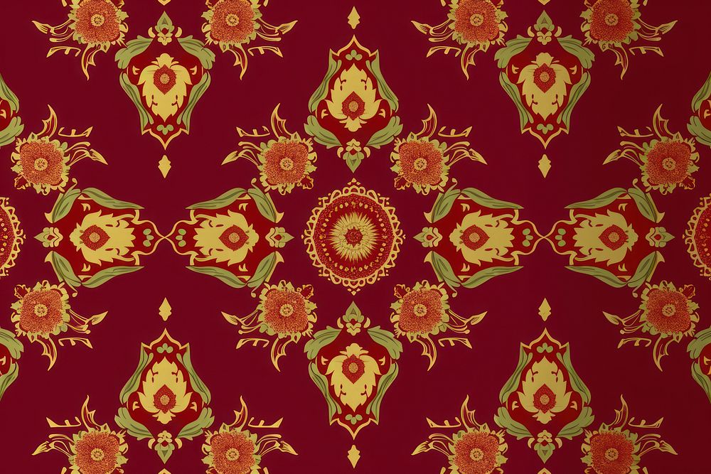 A thai traditional pattern backgrounds wallpaper maroon.