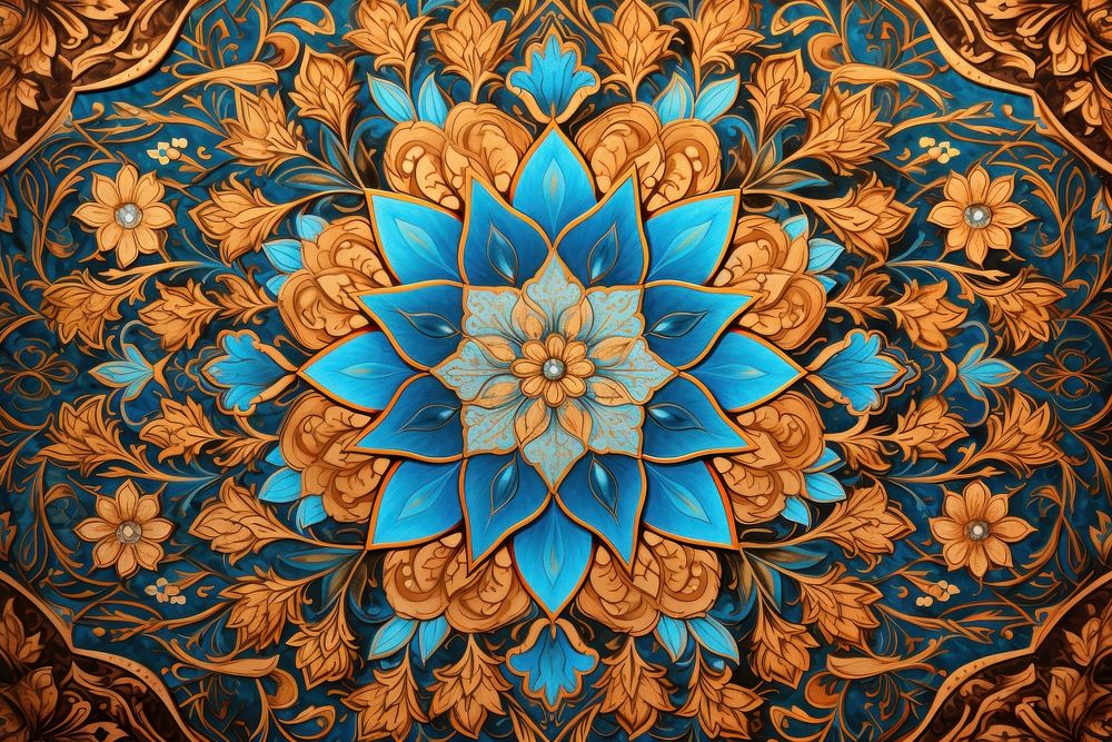 Medieval Persian painting art of persian pattern backgrounds spirituality accessories.