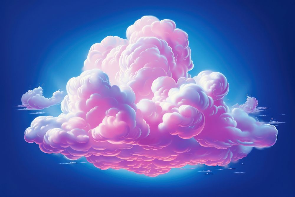 Airbrush art of a cloud nature sky abstract.