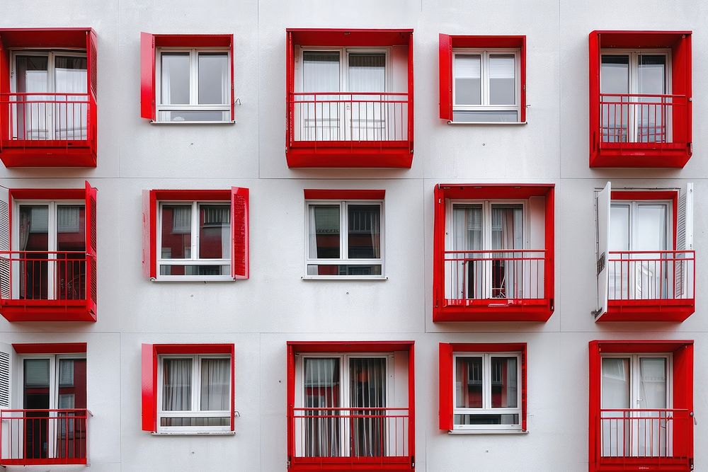 Apartment houses window urban city.