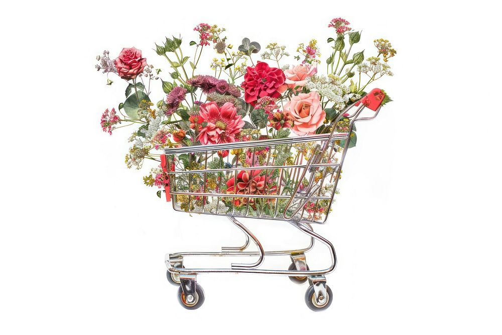 Flower Collage shopping cart flower blossom plant.