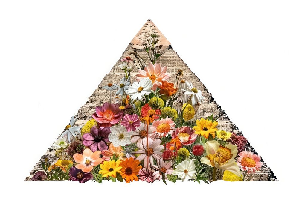 Flower Collage Pyramid pattern pyramid flower.