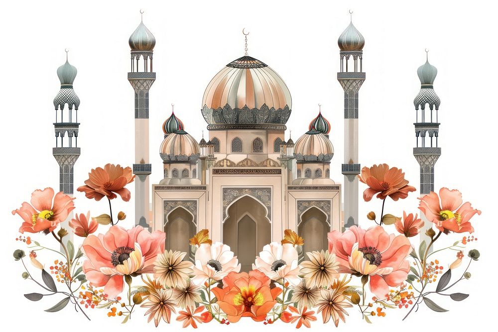 Flower Collage Mosque pattern mosque flower.
