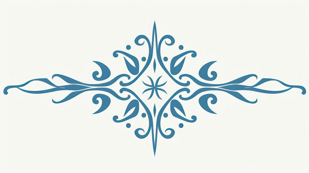 Blue snowflake divider ornament art graphics outdoors.