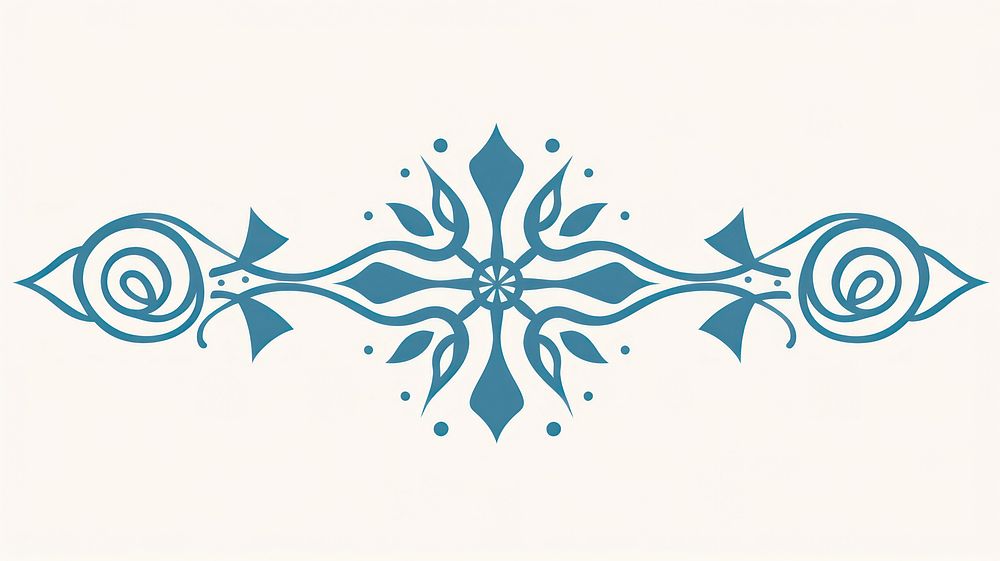 Blue snowflake divider ornament art graphics outdoors.