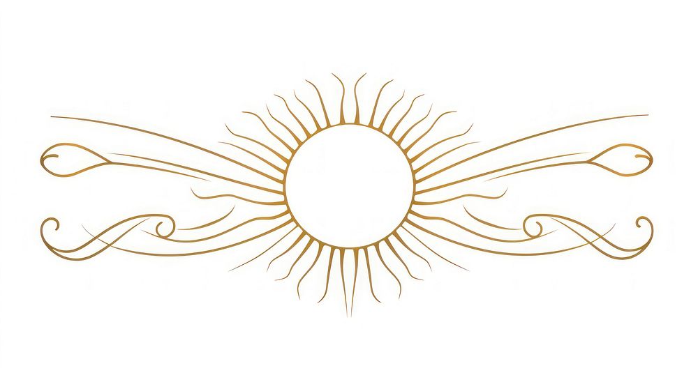 Gold sun divider ornament art invertebrate graphics.
