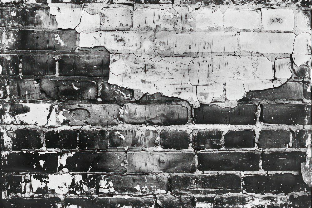 Brick wall of etching brick architecture building.