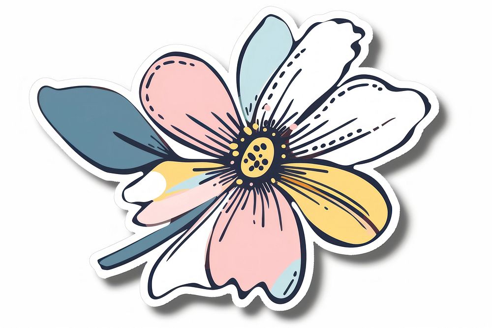 Screen printing sticker flower asteraceae graphics blossom.