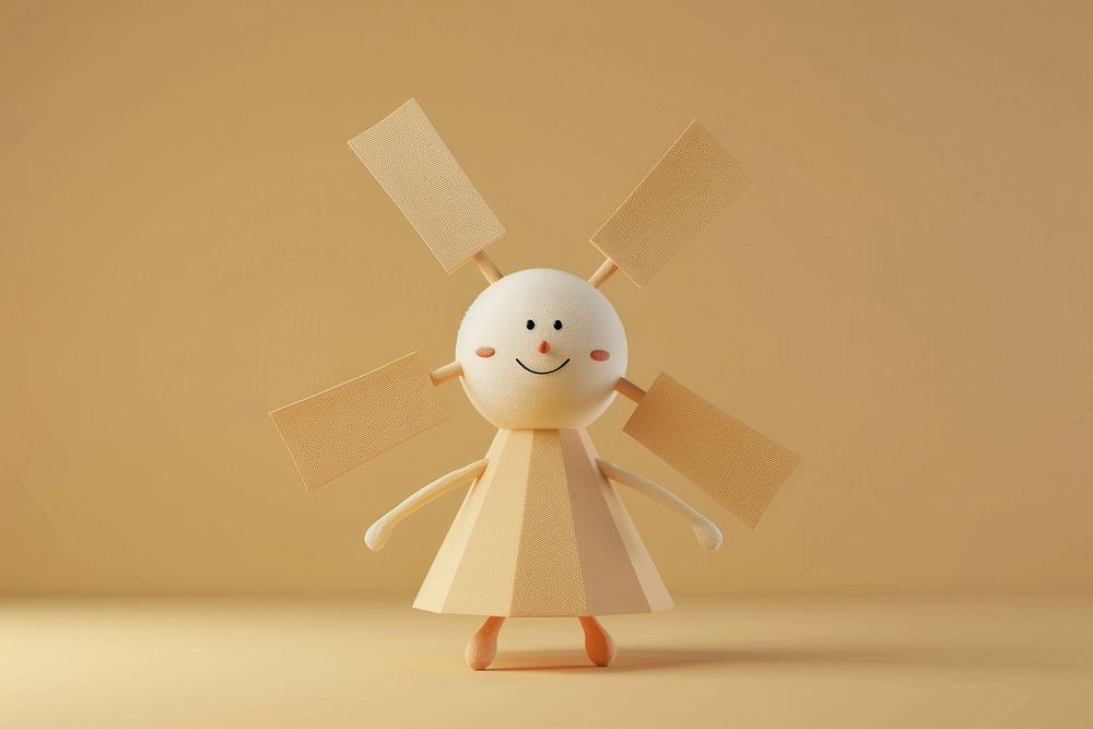3d Windmill character appliance outdoors device.