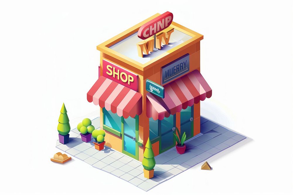 Shop illustration canopy.