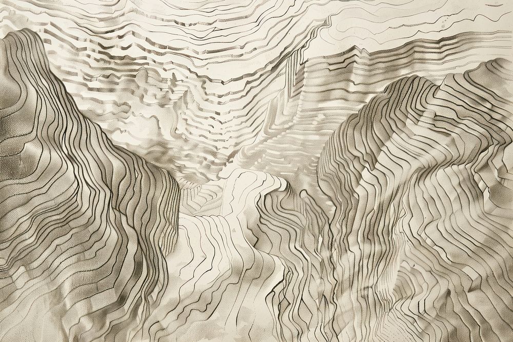 Grand canyon of etching texture art illustrated.