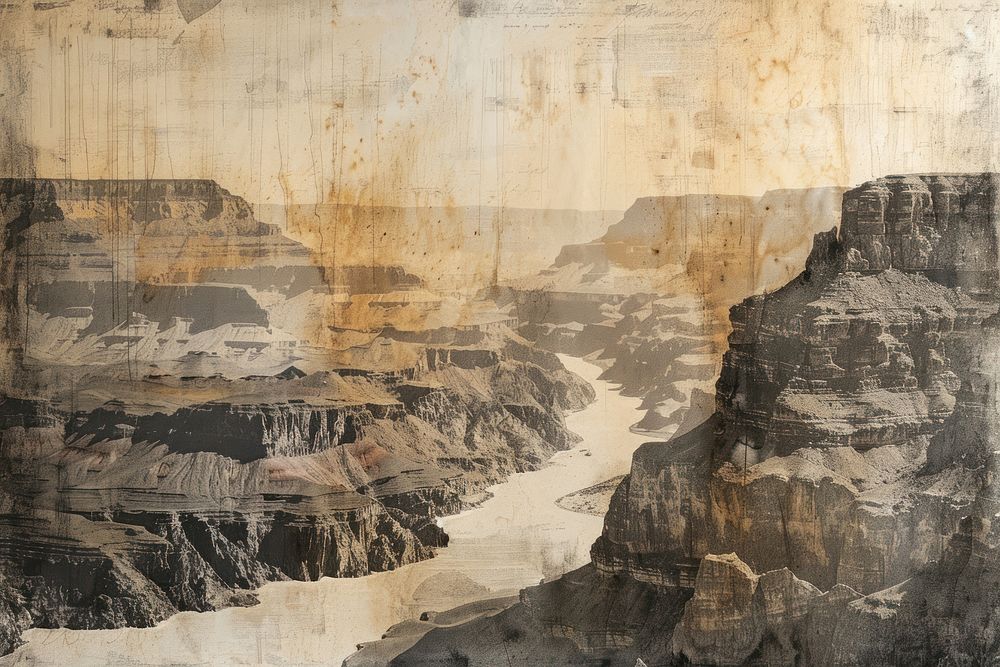 Grand canyon of etching art landscape outdoors.