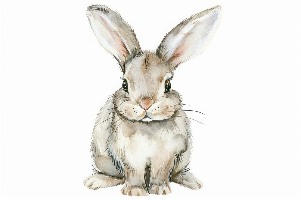 Bunny art illustrated drawing.