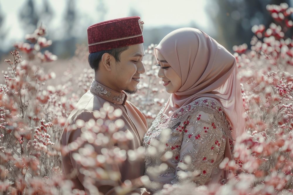 Malaysian couple bridegroom clothing wedding.