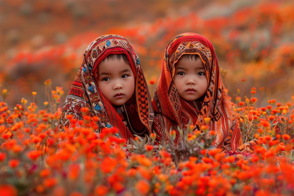 Indonesian kid twins couple photo photography clothing.