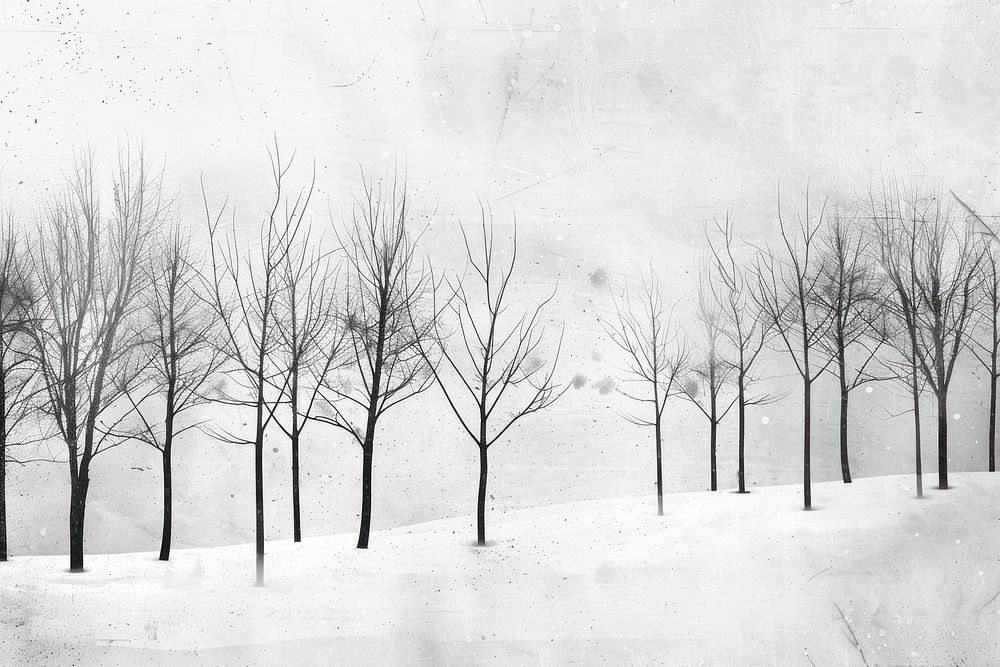 Snow forest of etching snow outdoors blizzard.