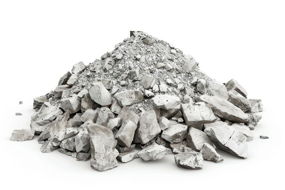 Cement mineral rubble rock.