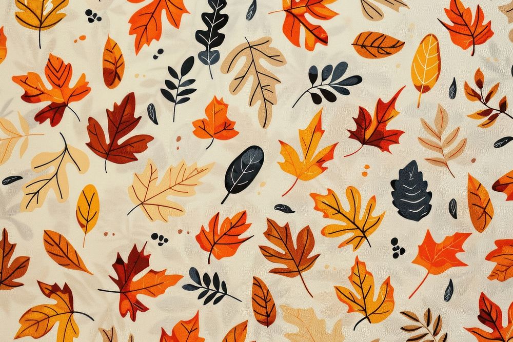Autumn leaves pattern art graphics.