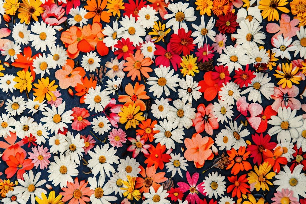 Daisy colorful pattern asteraceae graphics outdoors.