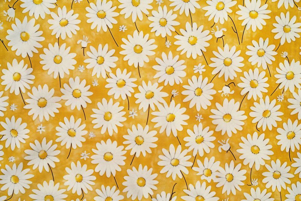 Daisy vintage pattern asteraceae blossom flower.