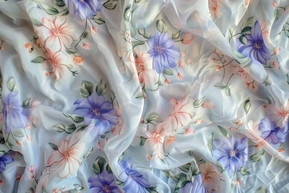 Floral pastel pattern person human silk.