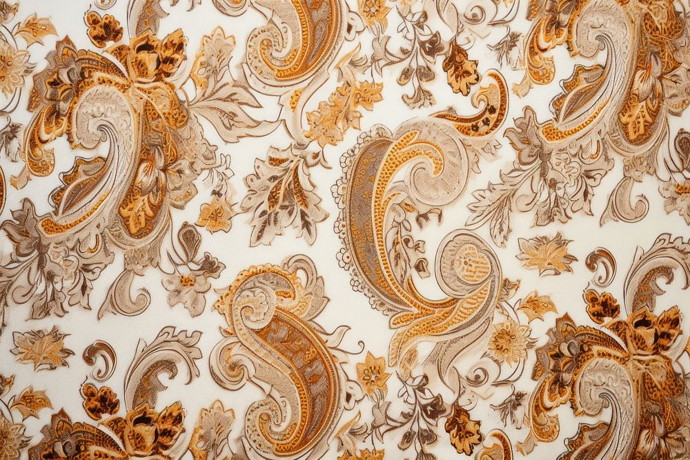 Vintage pattern fabric texture graphics paisley art.