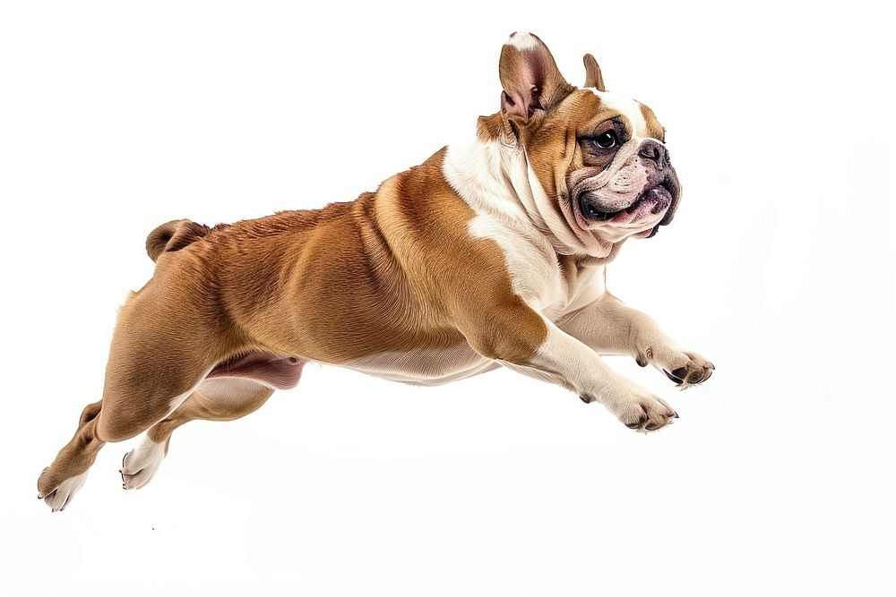 Bulldog jumping bulldog animal canine.