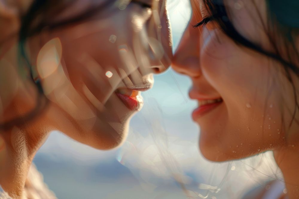 Thai lesbian couple photography accessories sunglasses.