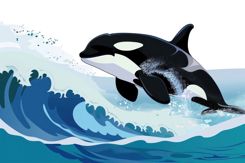 Orca border animal mammal whale.