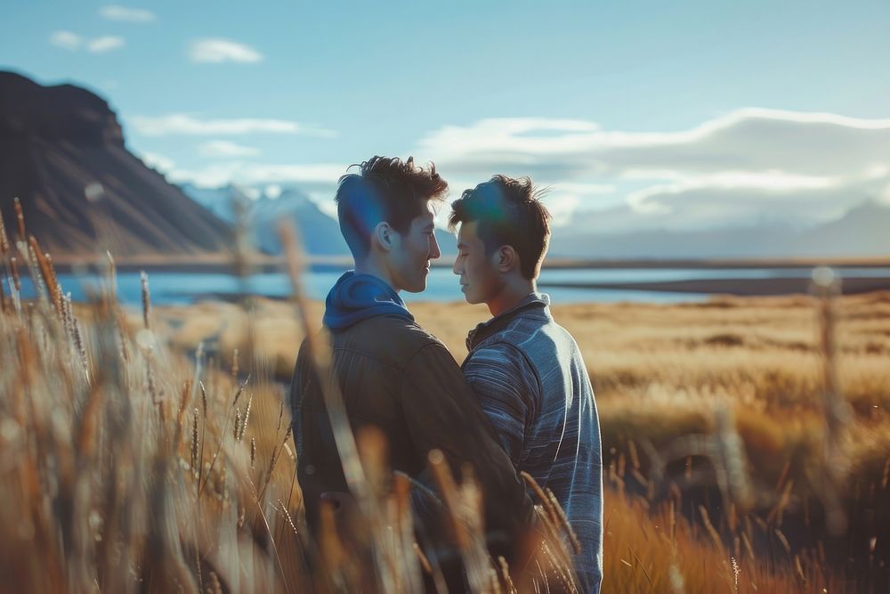 Thai gay couple photo photography outdoors.